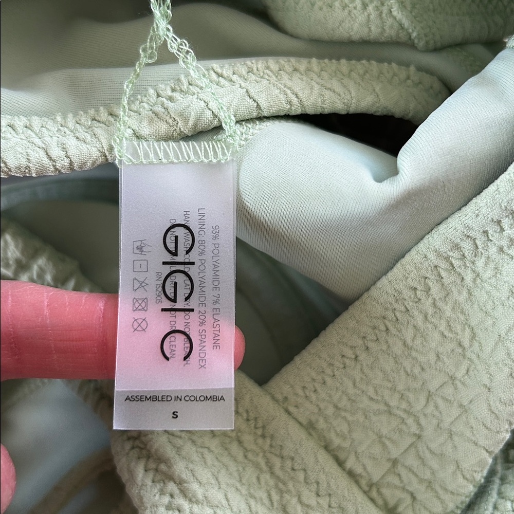 NWT Gigi C holly one piece jade embossed snake print underwire swimsuit S - Picture 6 of 11